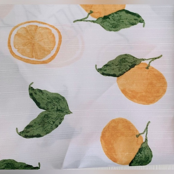 SALE - Rae Dunn Squeeze The Day Oranges Shower Curtain - Picture 4 of 6